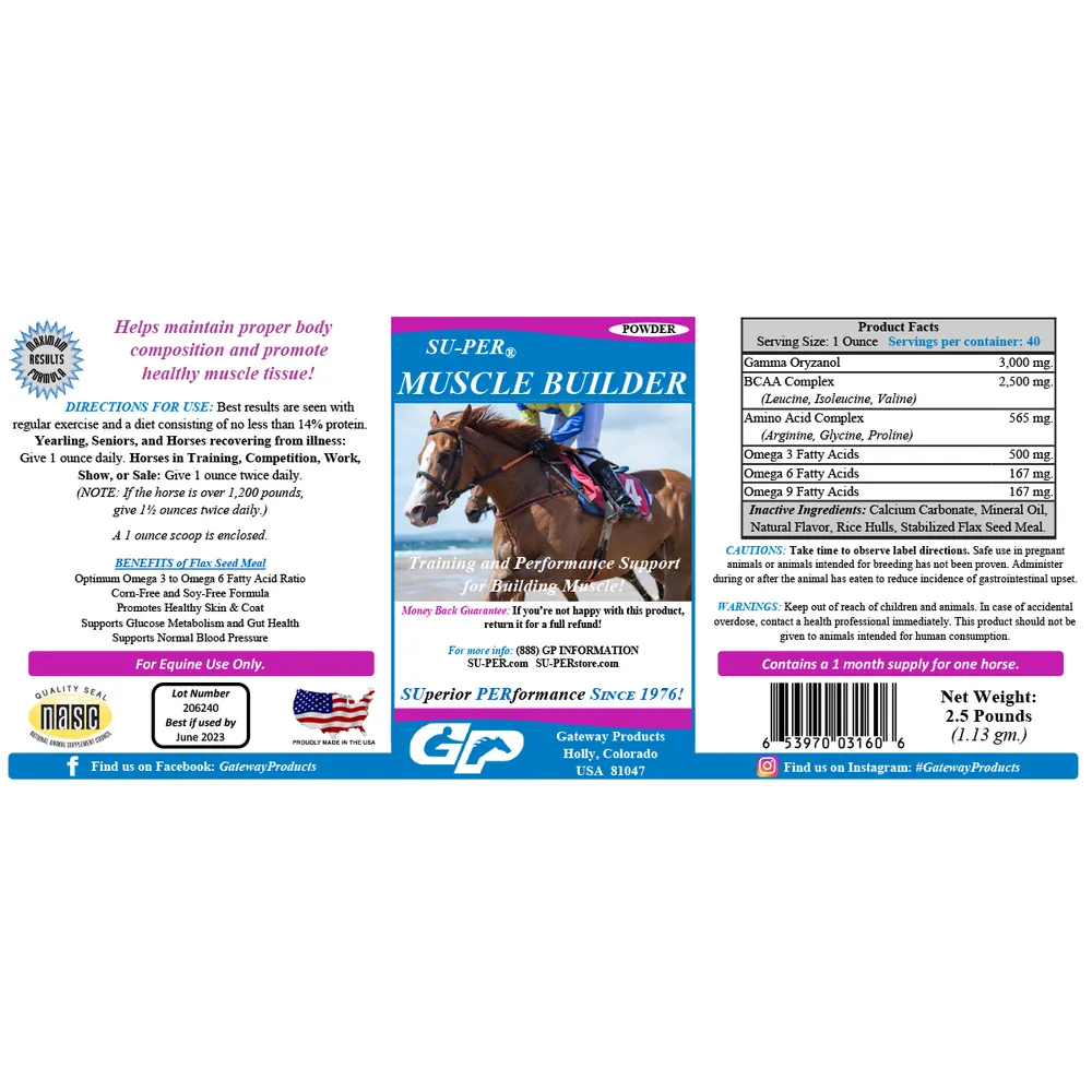 SU-PER Muscle Builder Horse Supplement - Image 4
